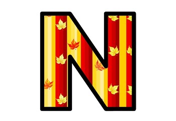 Maple Leaves Letters, Fall Bulletin Board Letters, Maple Alphabet Posters Decor