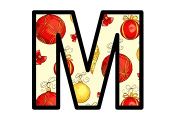 Christmas Ornaments, Bulletin Board Letters, Decor, A-Z, a-z, 0-9, Punctuation