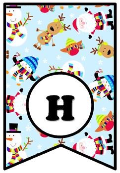 Happy Holidays, Bulletin Board Sayings Pennant Letters, December, Winter, Decor