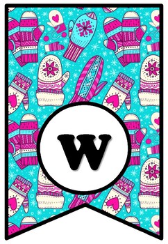 We’re Smitten With Learning, Bulletin Board Sayings Letters, Winter Mittens