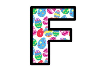 Easter Eggs, Bulletin Board Letters, Alphabet Posters Decor, Spring Festival