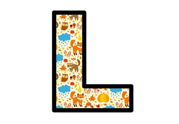 Fall, Animals, Bulletin Board Letters, Autumn Alphabet Posters Classroom Decor