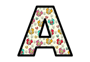 Butterflies, Spring, Garden, Bulletin Board Letters, Alphabet Decor