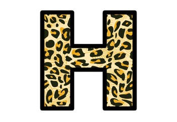Jaguar Print, Bulletin Board Letters, Animals Alphabet Posters Classroom Decor