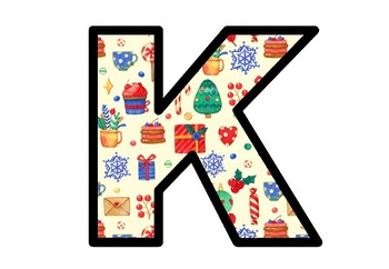 Christmas Bulletin Board Letters, Alphabet, School Decor Seasonal Printables