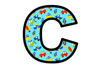 Transportation Bulletin Board Letters, School Decor Digital Download Printables