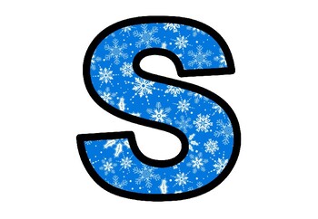 Winter Snowflakes Alphabet Posters, Christmas Bulletin Board Letters, Home Decor