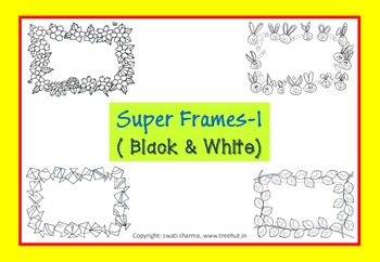 Scrapbook Paper, Black and White Frames
