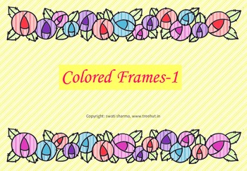 Colorful Frames and Borders for Scrapbook Paper