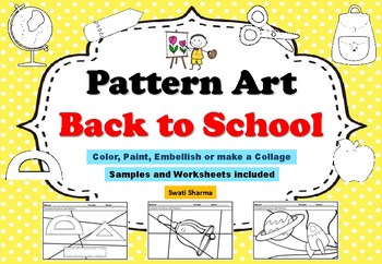 Back to School Art Project, Pattern Art/ Pop Art Worksheets