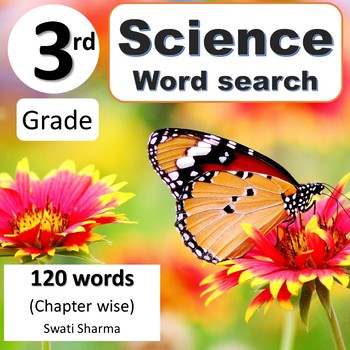 3rd Grade Science Words, Word Search Worksheets, No Prep Sub Plan