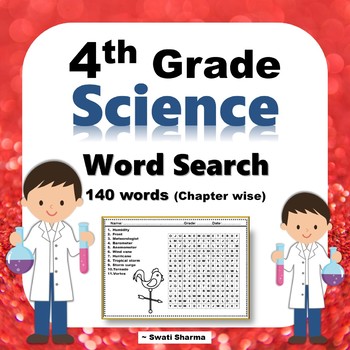 4th Grade Science, Word Search Worksheets