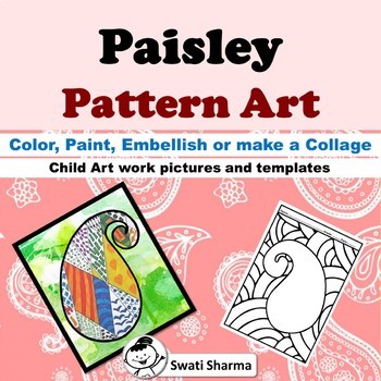 Spring, Summer Paisley Zentangle, Doodle, Pattern Art, Pop Art