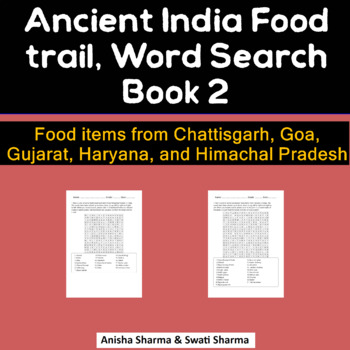 Ayurvedic Ancient India Food, Wordsearch
