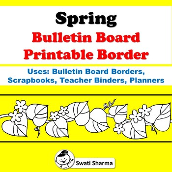 Spring Bulletin Board Printable Borders for Coloring